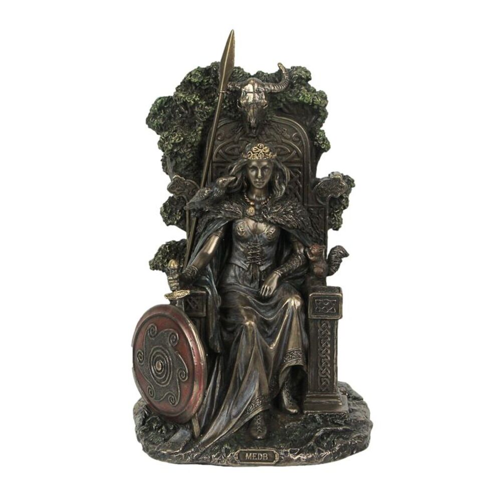 Medb, Queen of Connacht Cast Resin Statue Bronze Finish Home Decor Sculpture Art